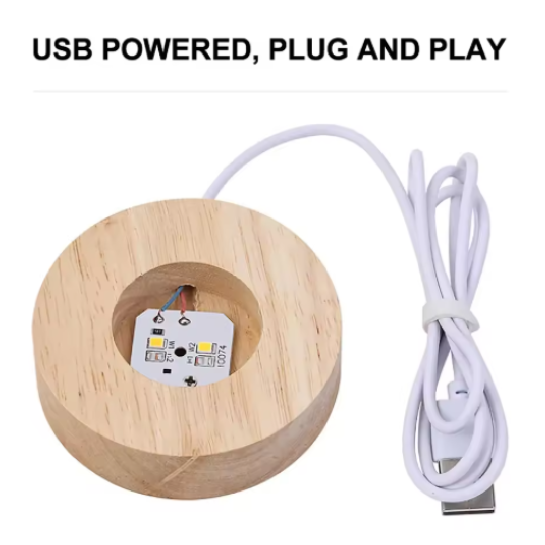 Lámpara bola de cristal 3D