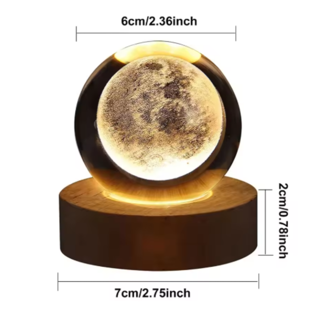 Lámpara bola de cristal 3D