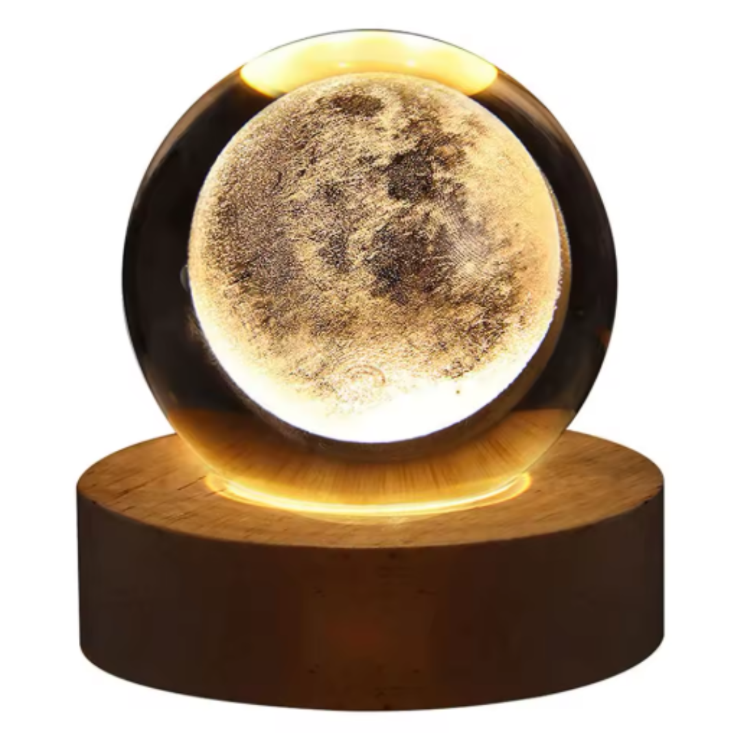 Lámpara bola de cristal 3D