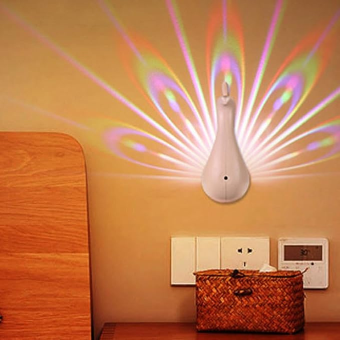 Lámpara proyector de pavo real